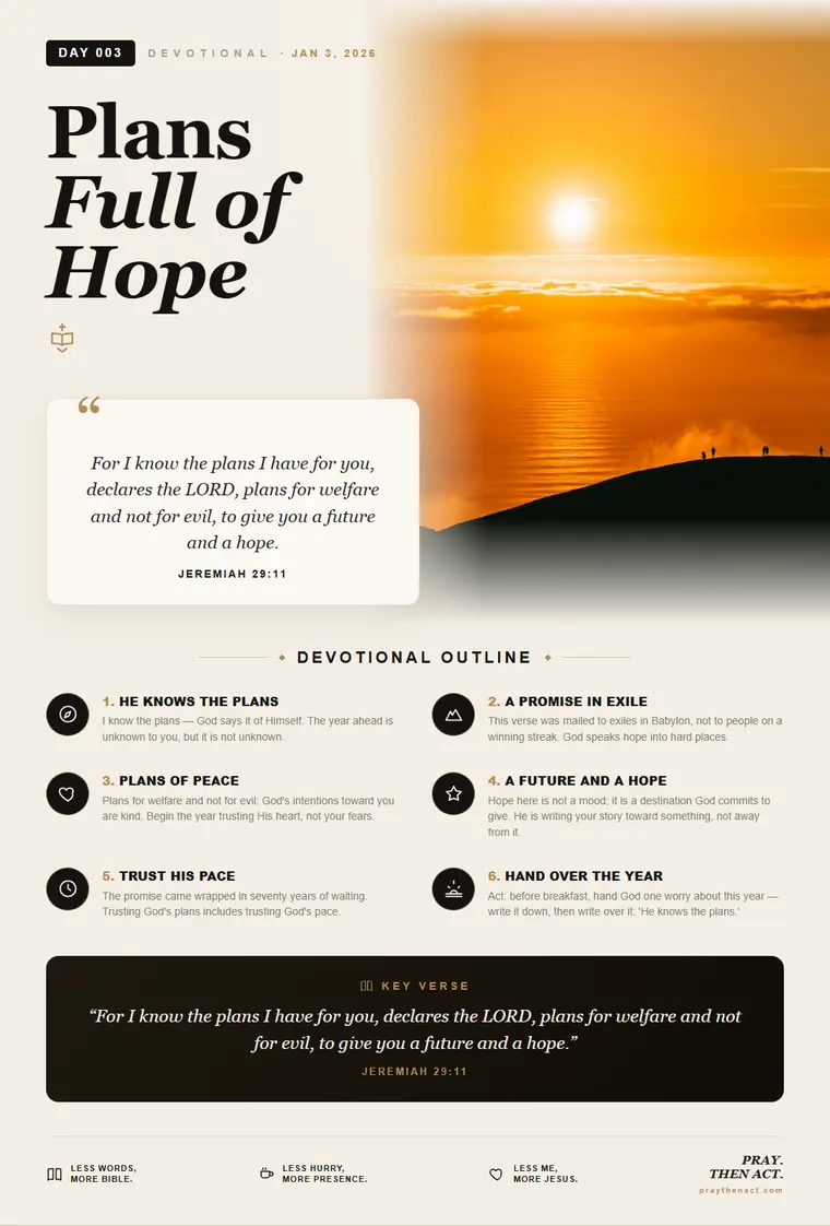 Day 003 — Plans Full of Hope