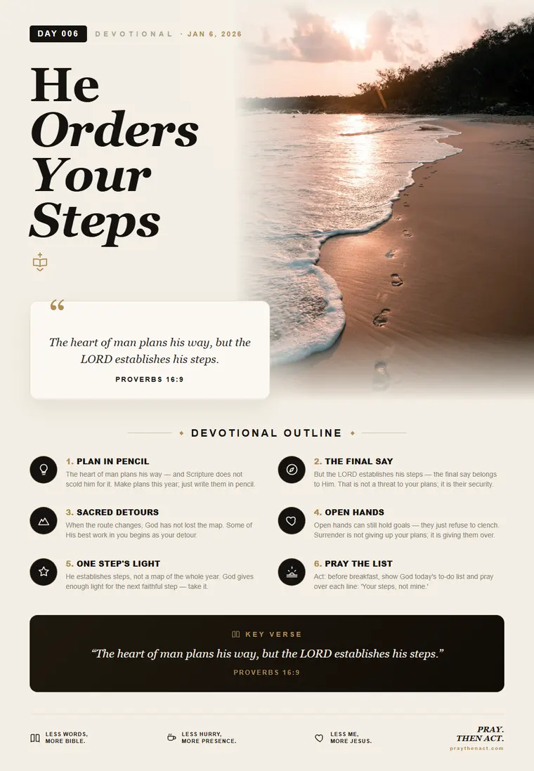 Day 006 — He Orders Your Steps