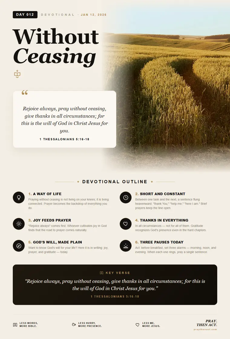 Day 012 — Without Ceasing