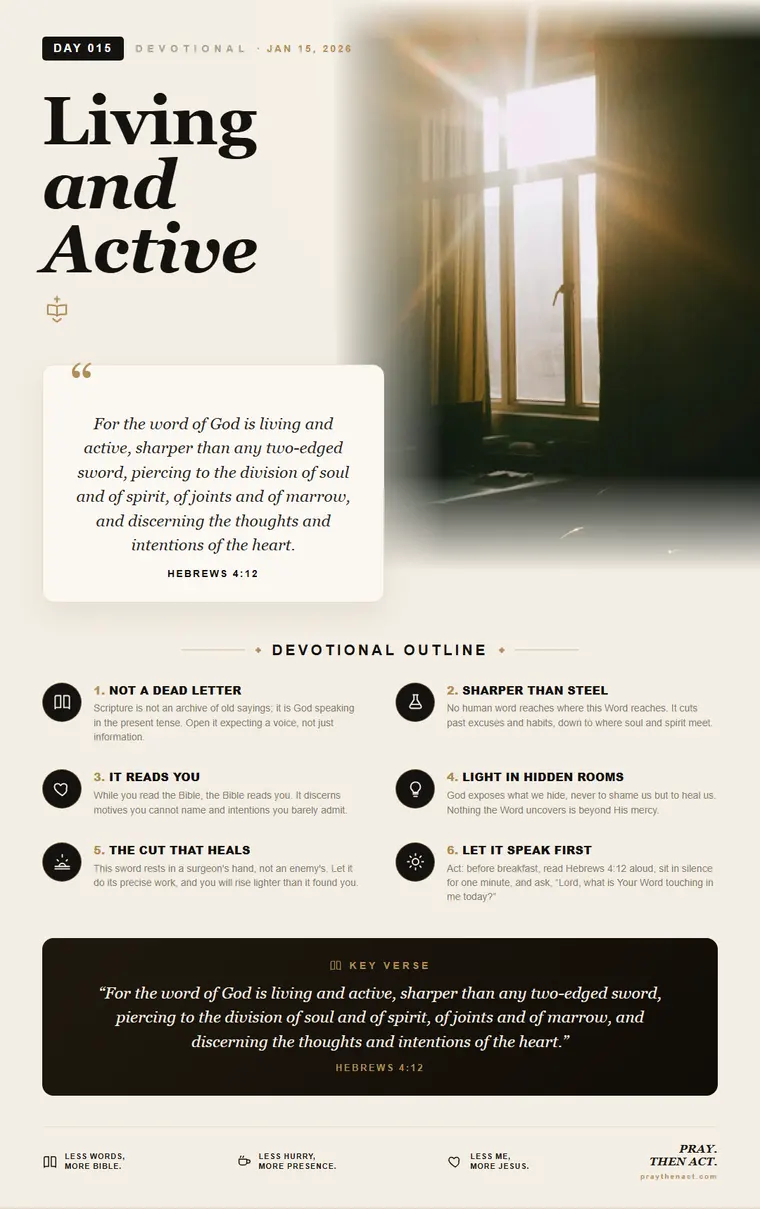 Day 015 — Living and Active