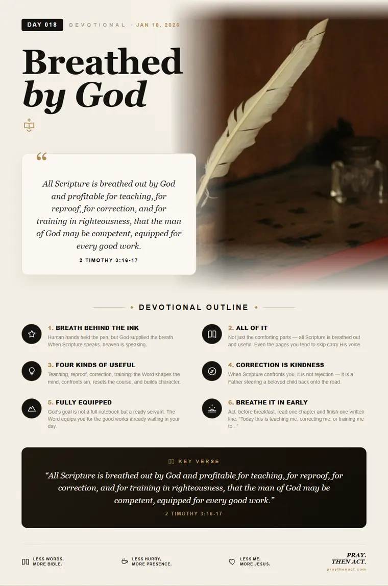 Day 018 — Breathed by God