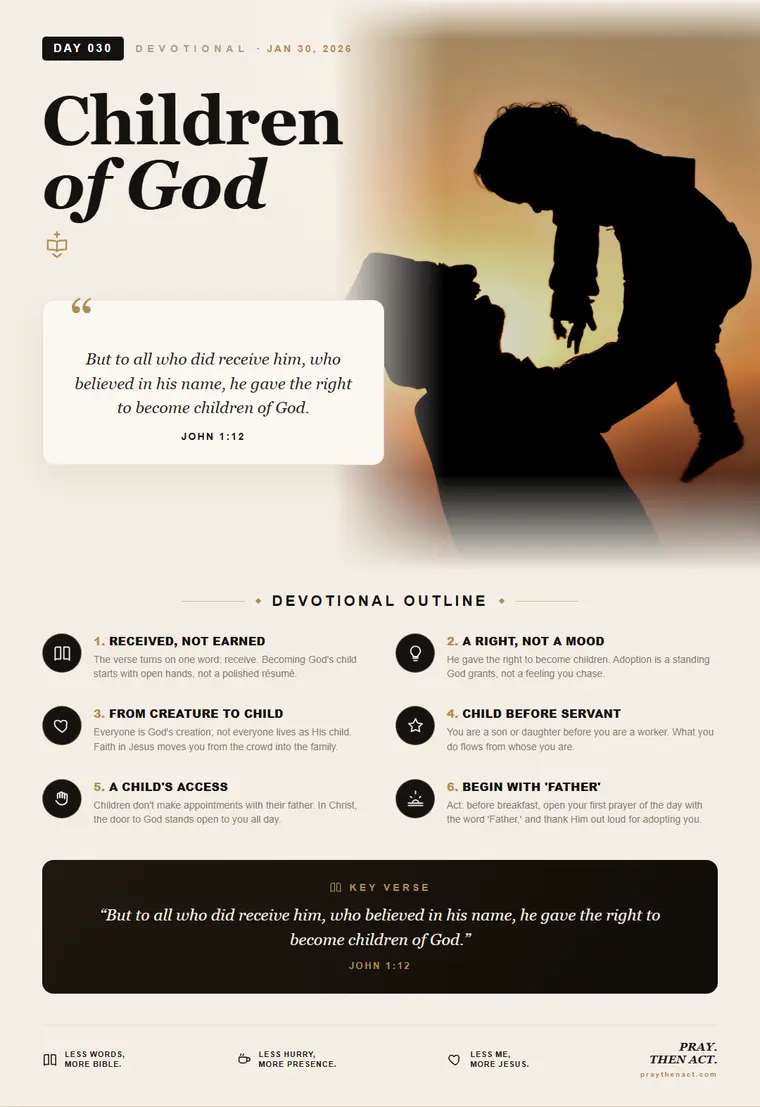 Day 030 — Children of God