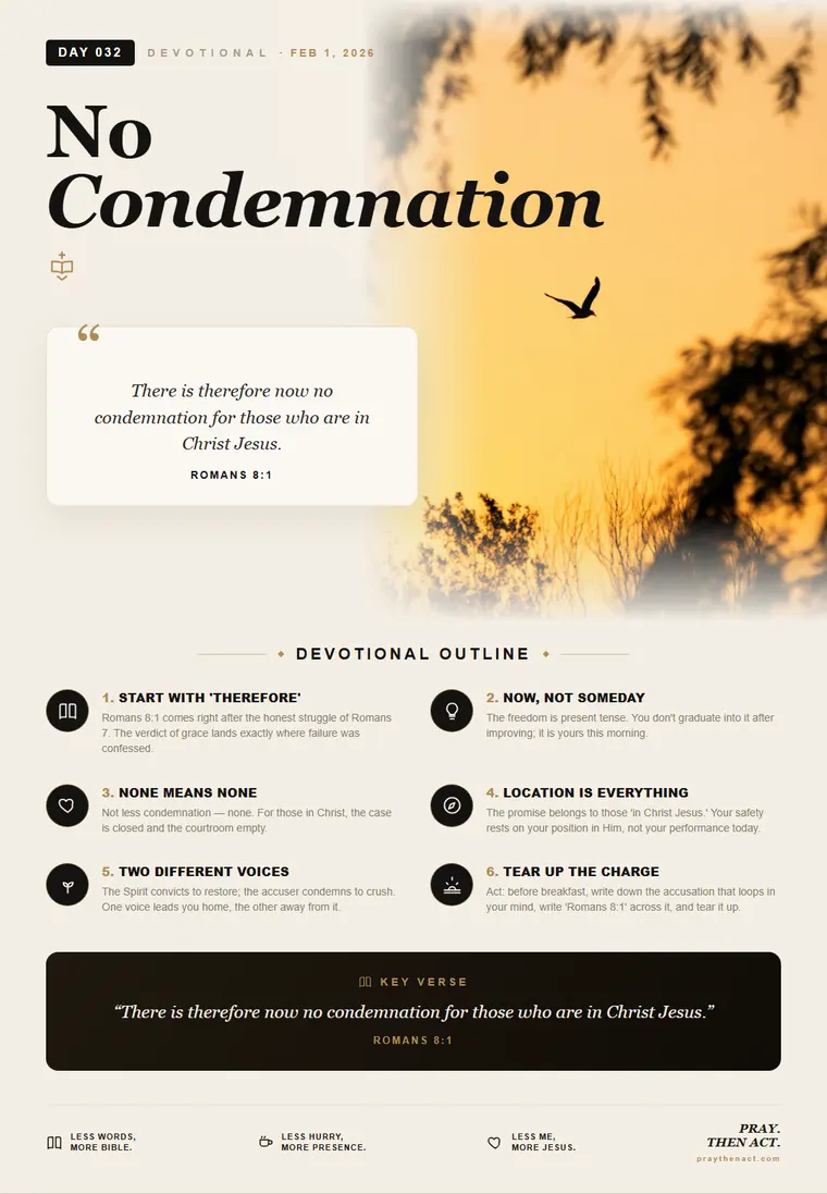 Day 032 — No Condemnation