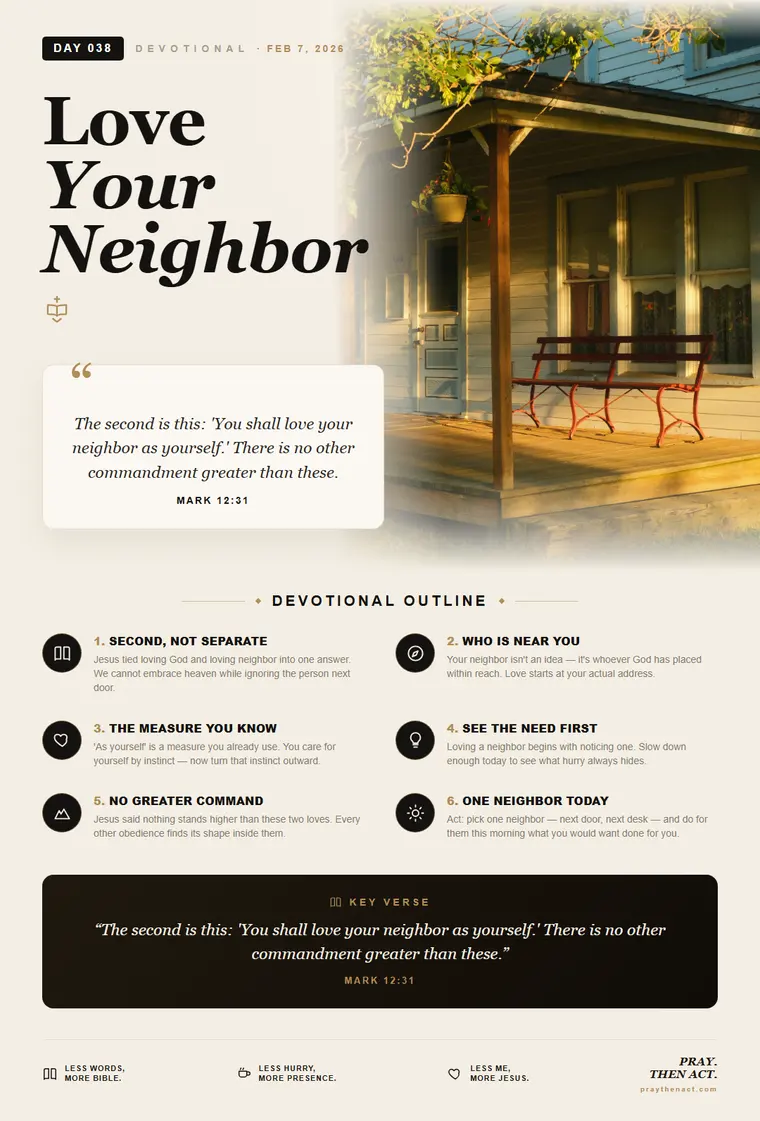 Day 038 — Love Your Neighbor