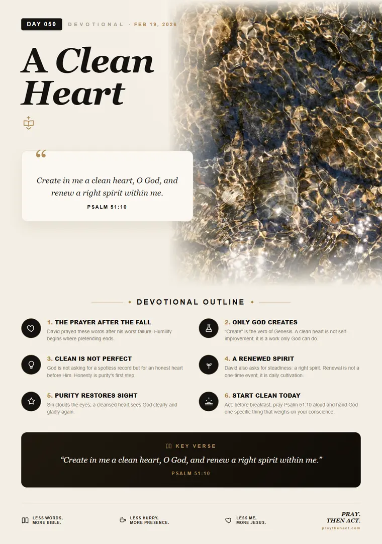 Day 050 — A Clean Heart