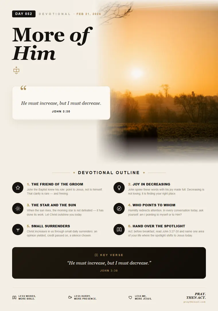 Day 052 — More of Him