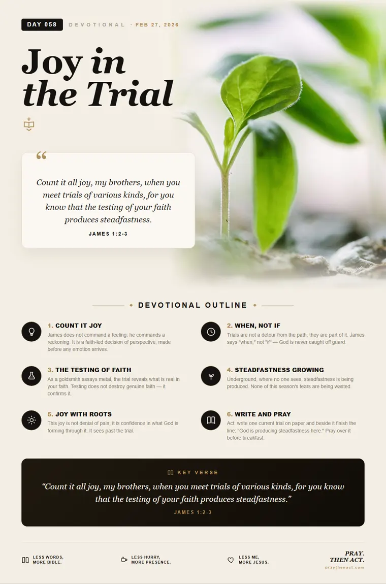 Day 058 — Joy in the Trial