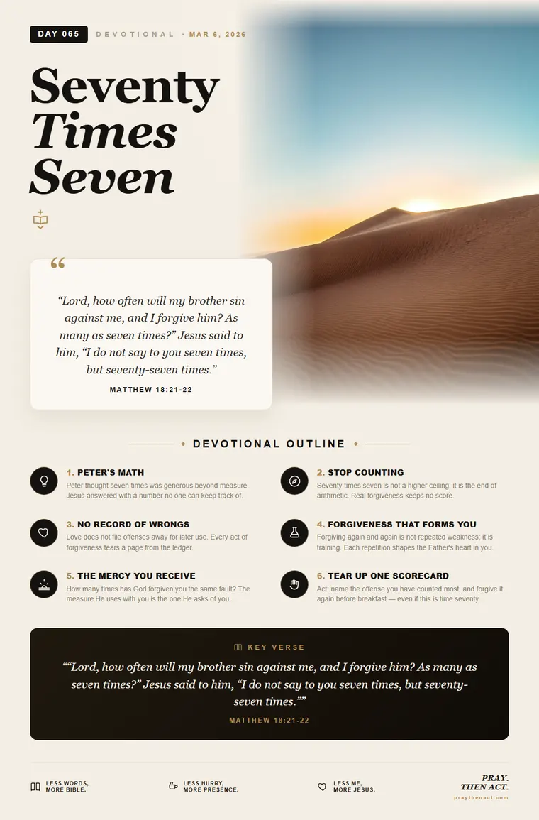 Day 065 — Seventy Times Seven