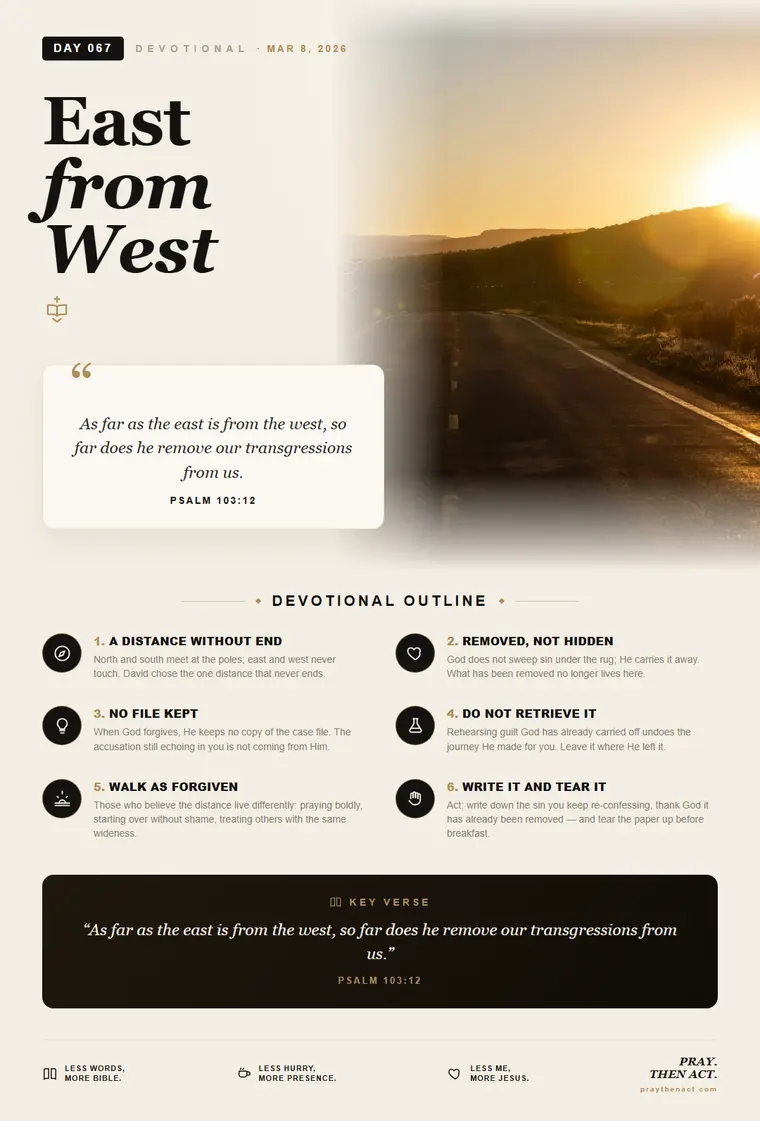 Day 067 — East from West