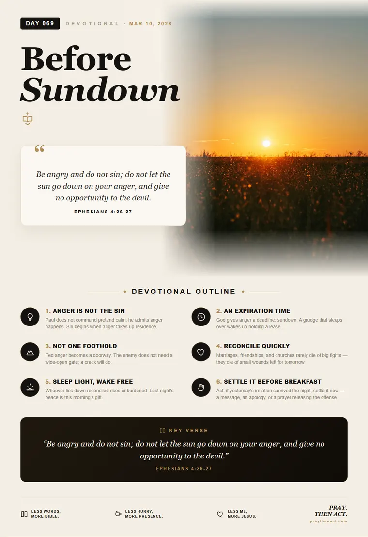 Day 069 — Before Sundown