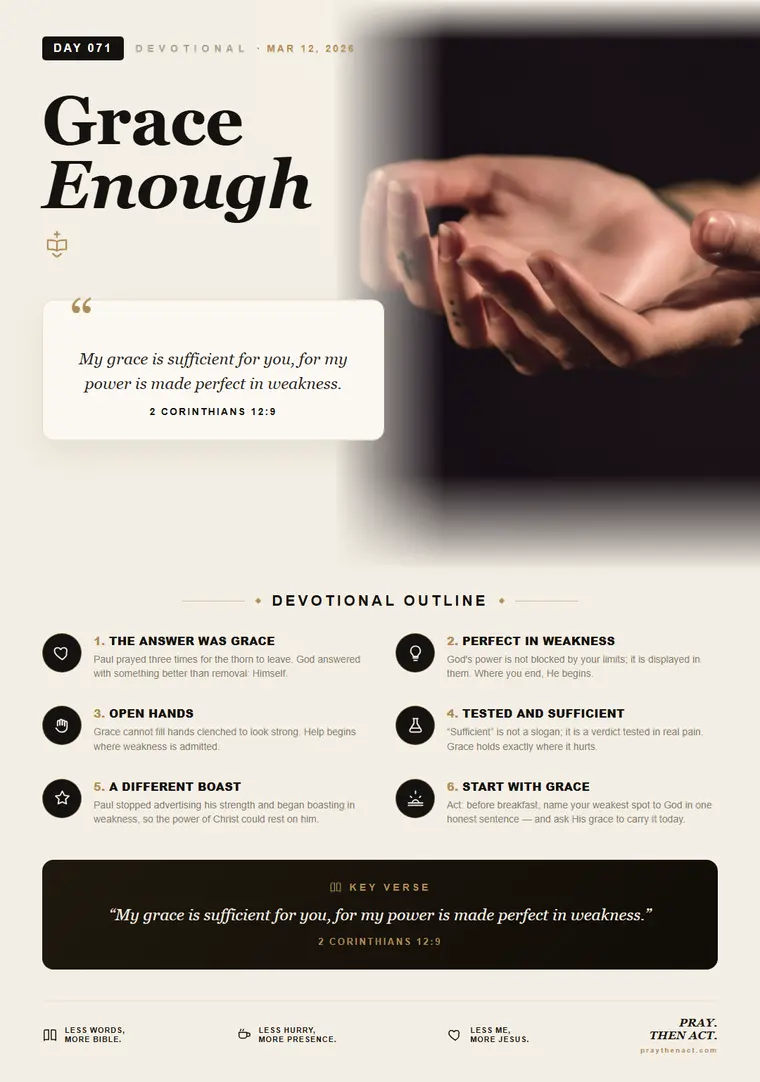 Day 071 — Grace Enough