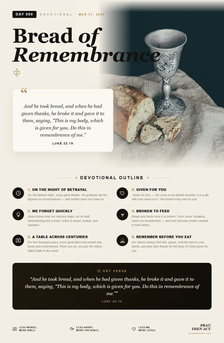 Day 090 — Bread of Remembrance