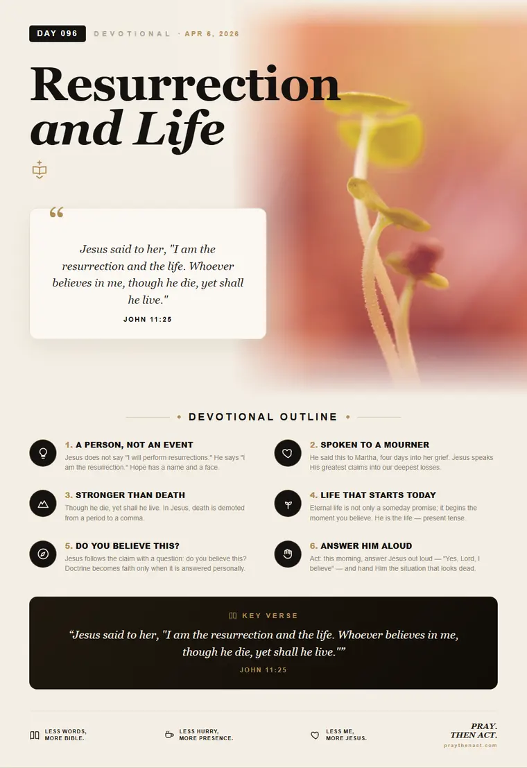 Day 096 — Resurrection and Life