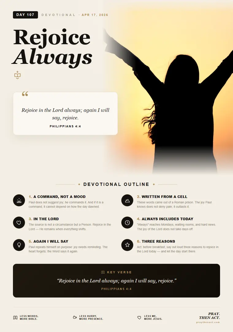 Day 107 — Rejoice Always
