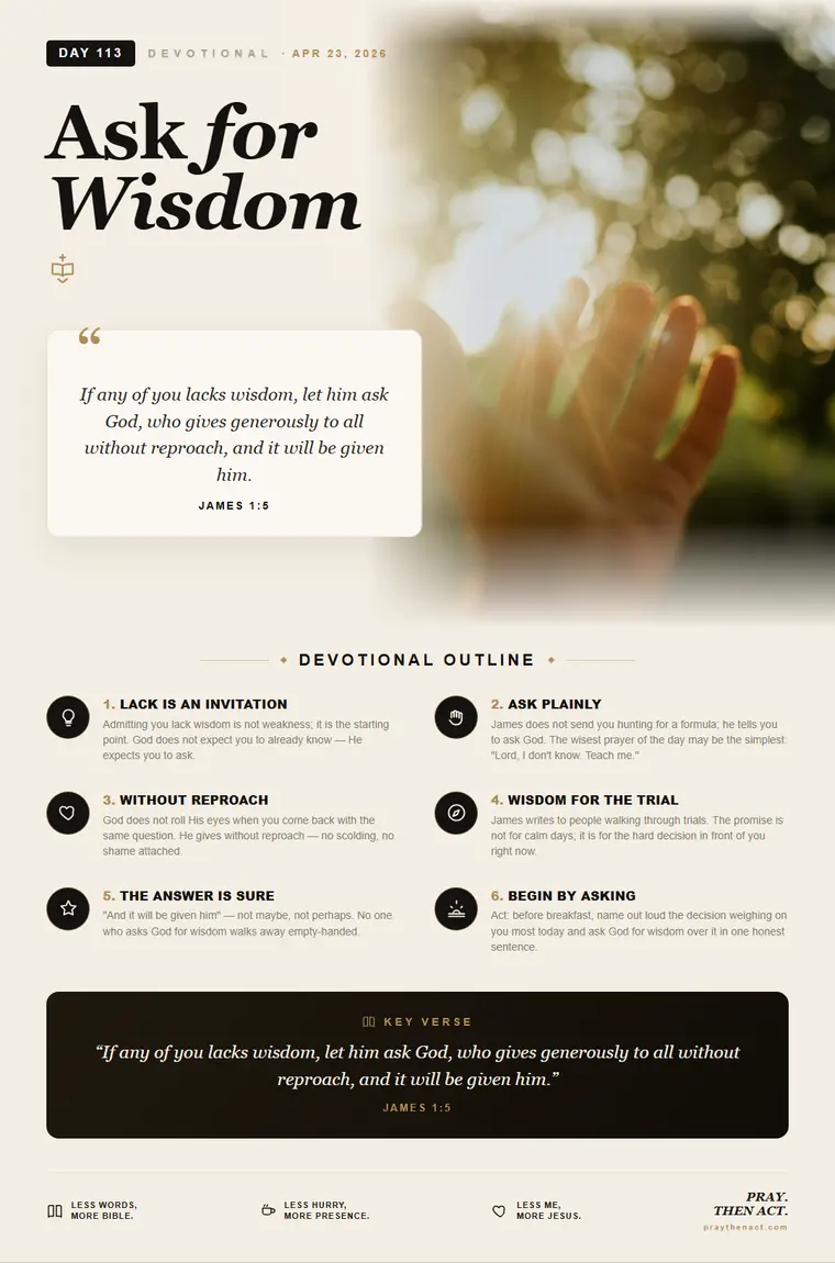 Day 113 — Ask for Wisdom
