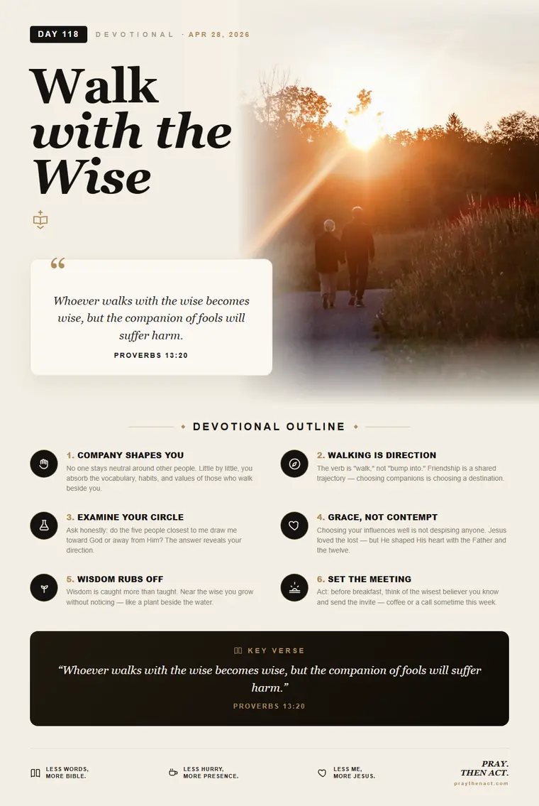 Day 118 — Walk with the Wise