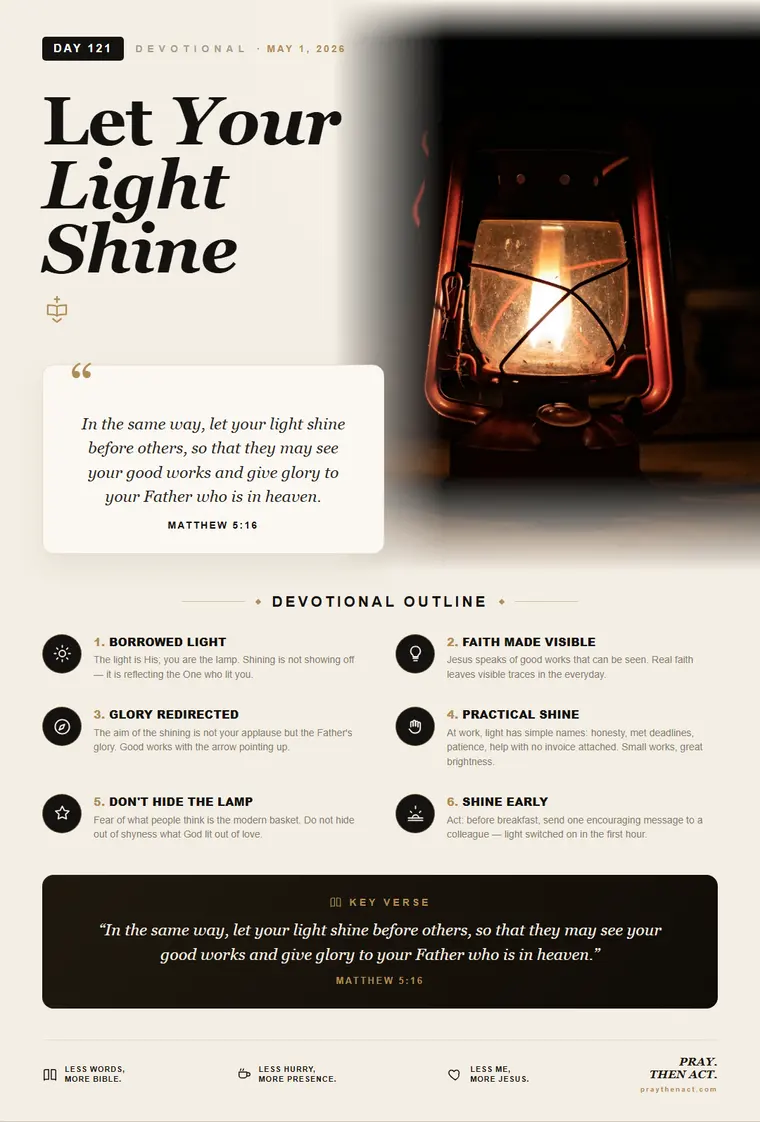 Day 121 — Let Your Light Shine