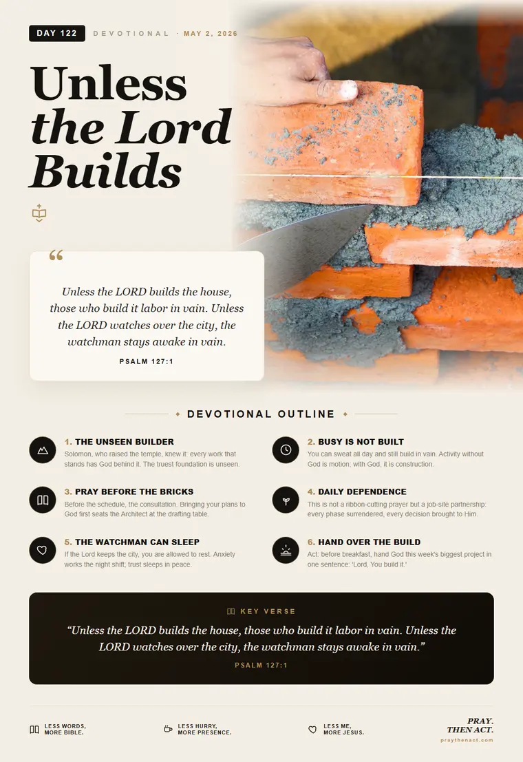 Day 122 — Unless the Lord Builds