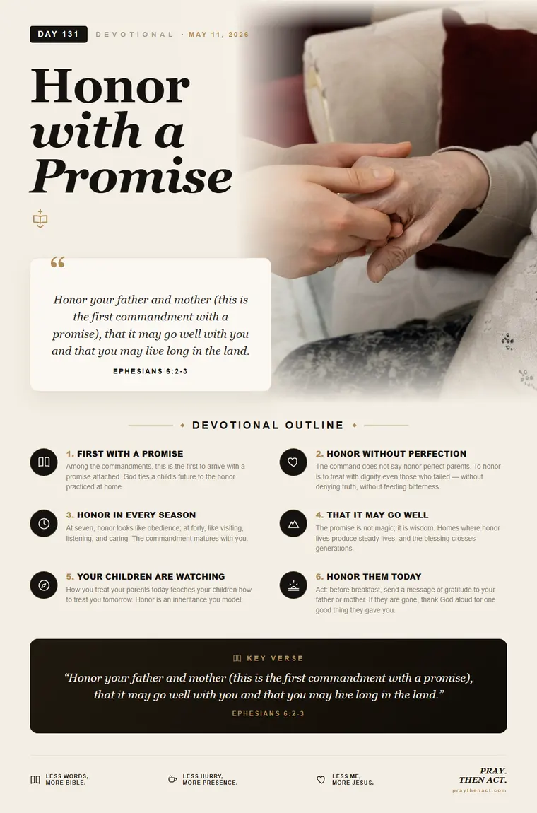 Day 131 — Honor with a Promise