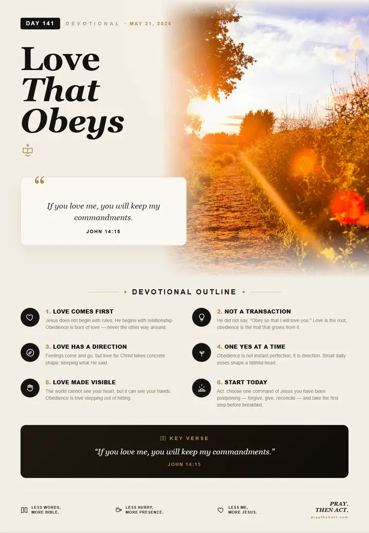 Day 141 — Love That Obeys