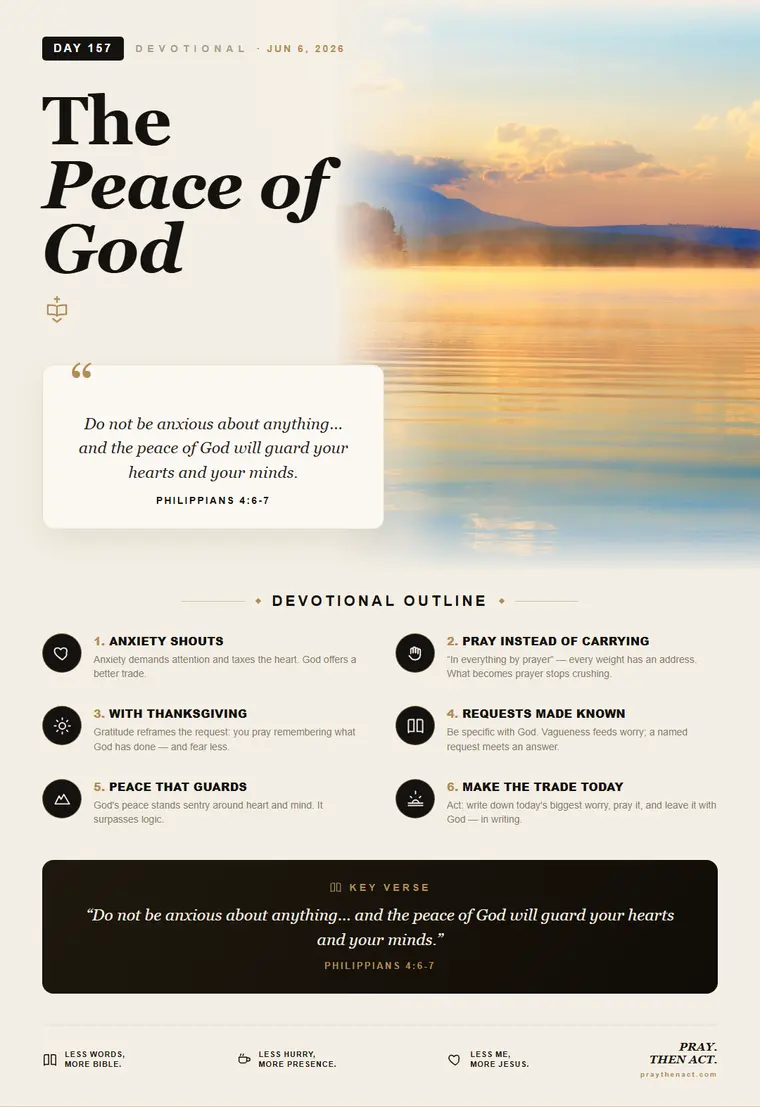 Day 157 — The Peace of God