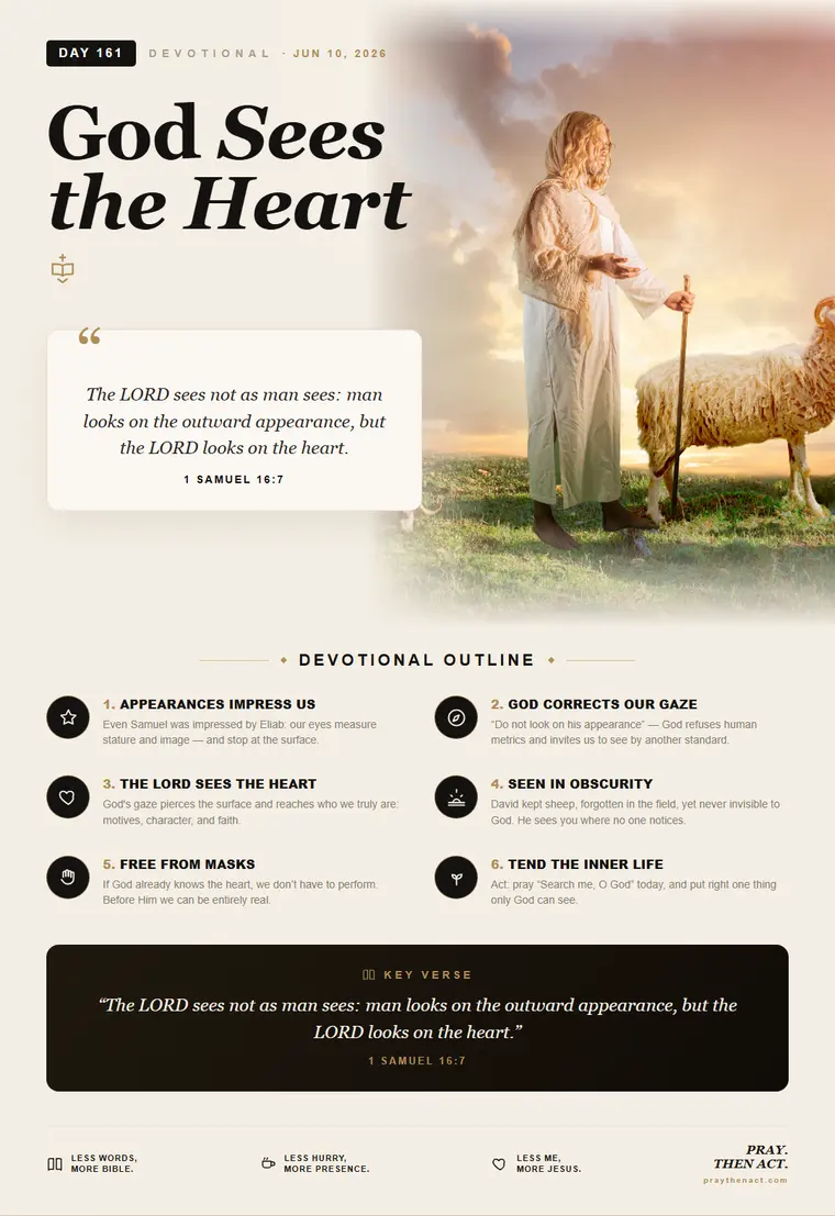 Day 161 — God Sees the Heart