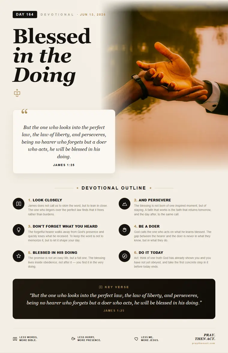 Day 164 — Blessed in the Doing