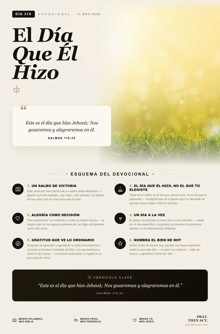 Día 318 — Ningún Otro Nombre
