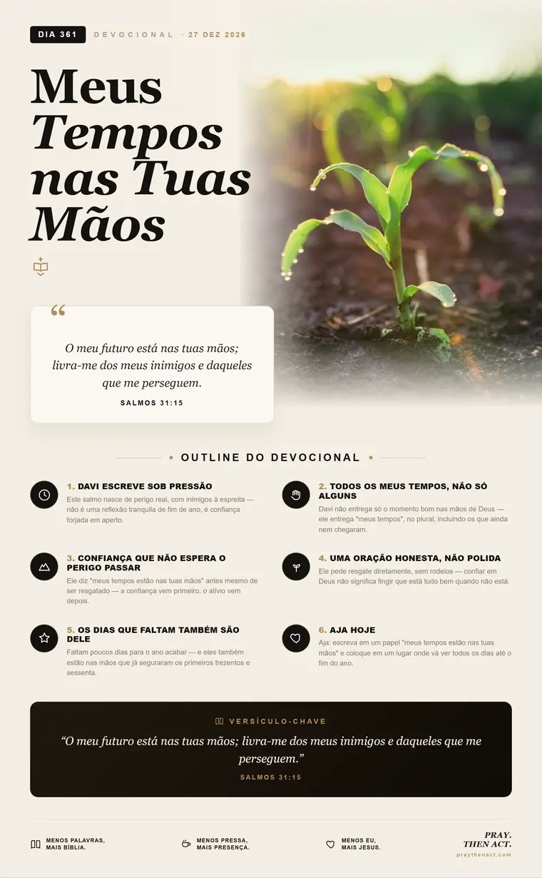 Dia 361 — Quem Poderá Suportar
